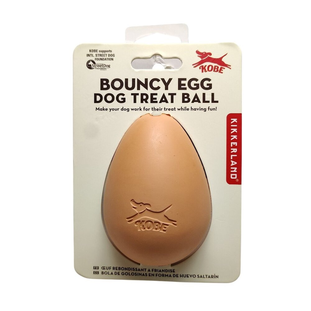 Kikkerland Kobe Bouncy Egg Dog Treat Ball